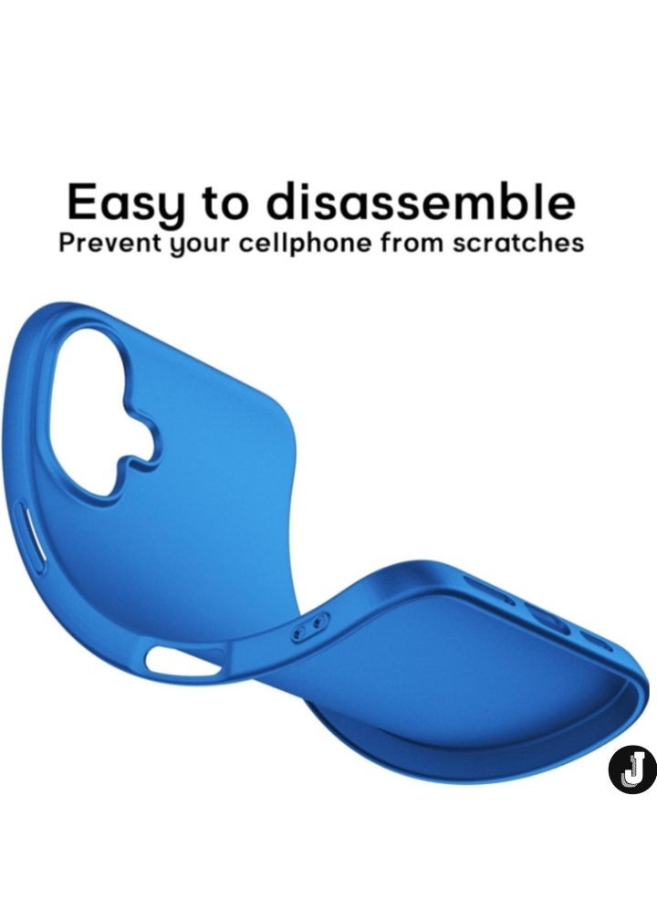 JAJEEK "iPhone 16 Case – Ultra-Thin Matte Blue Cover with Upgraded Camera Lens & Screen Protectors, Slim Shockproof Anti-Scratch" - Image 5