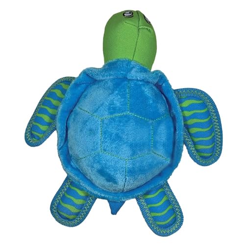 Spunky Pup Clean Earth Plush Turtle Made from 100 Recycled Water Bottles Small - Image 1