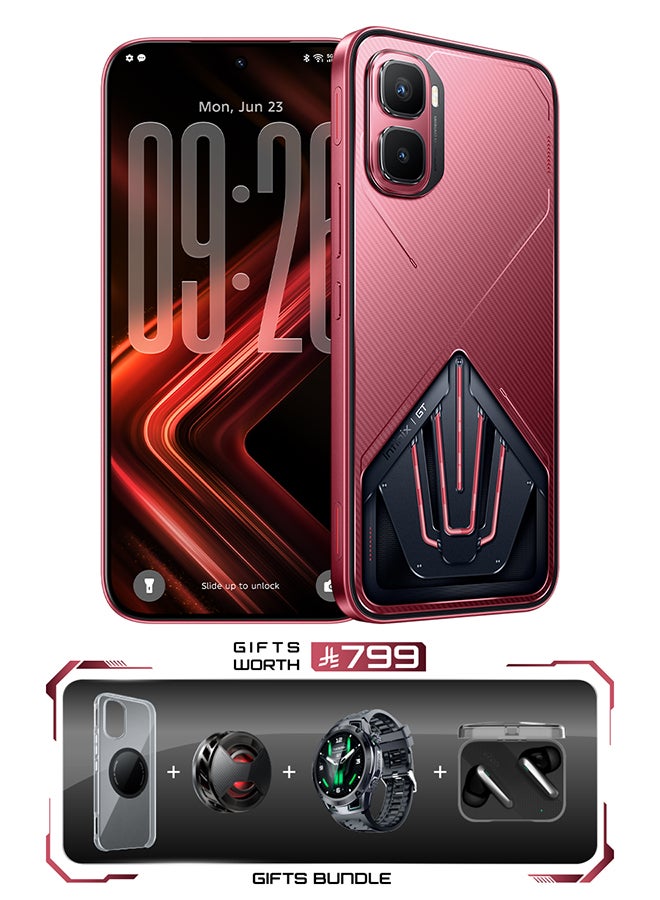 Infinix GT 50 Pro Dual SIM  Red Blaze 12GB 256GB 5G With Magsafe case GT Watch 5 Pro and GTbuds 5 - KSA Version - Image 1