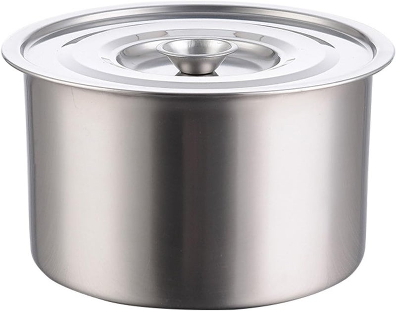 Stock Pot with Lid, High Temperature Proof Heavy Duty Stainless Steel Stockpot, Multifunctional Soup Pot for Seasoning Eggs Stews (12cm) - Image 1
