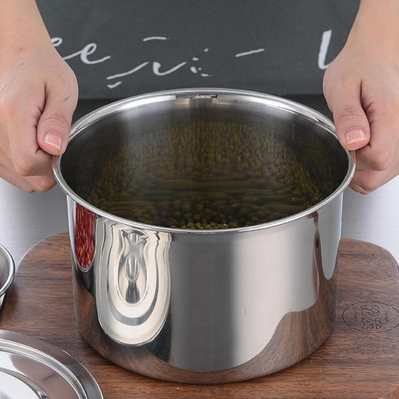 Stock Pot with Lid, High Temperature Proof Heavy Duty Stainless Steel Stockpot, Multifunctional Soup Pot for Seasoning Eggs Stews (12cm) - Image 4