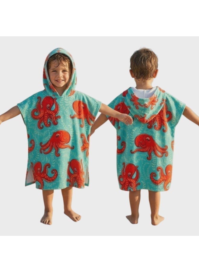 Children's Beach Poncho (65*60cm) Available in Various Designs and Colors, One-Size - Image 3