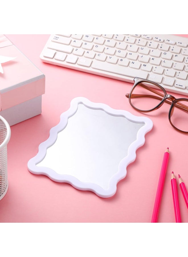 Slasa Acrylic Magnetic Locker Mirror 13 x 18 cm, White Lightweight Rectangular Reflective Mirror for School Locker, Office Cabinet, Refrigerator, Bedroom and Dressing Area - Image 2