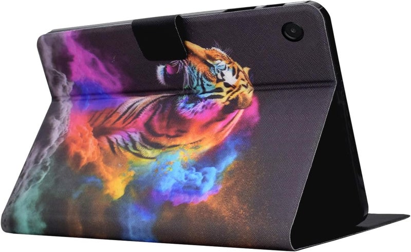 LSPCASA غلاف جهاز لوحي متوافق مع Samsung Galaxy Tab S2 مقاس 9.7 بوصة مع حامل وقشرة واقية - نمر ملون - Image 4