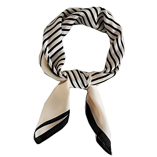 FONYVE Silk Feeling Scarf Medium Square Satin Head Wrap for Women 27.5 inches - Image 1