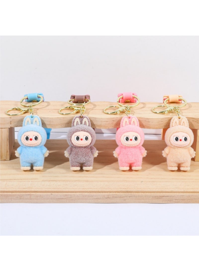LABUBU Labubu Keychain for Women and Girls – Cute Mini Cartoon Monster Pendant, Creative Animal Keyring for Car Keys, Bags, Backpacks – Fun Gift for Friends, Kids, and Collectors  - Image 3