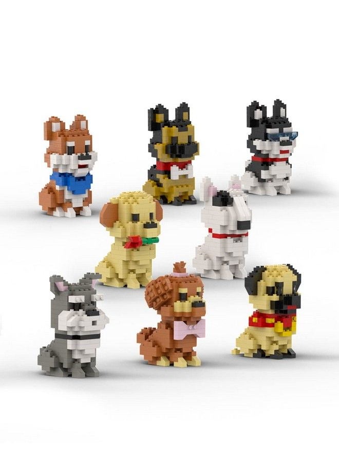 DOVOB - Micro Mini Blocks 8 In 1 Dogs Set 1616 Pieces Bricks 3D Puzzle Collection Animal Model Toys As Gift For Adult Or Kids - Image 1
