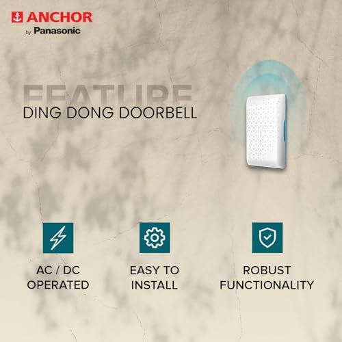 Anchor by Panasonic Ding Dong Doorbell | Calling Bell for Home | Door Bell for Office, School (22664) - Image 2