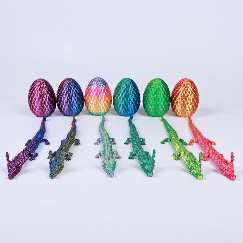 Y&D Vashine 3D Printed PLA Dragon Egg Kids Flexible Crystal Dragon Anime Action Figure Collectibles Toys Drachen Eier Animals - Image 5