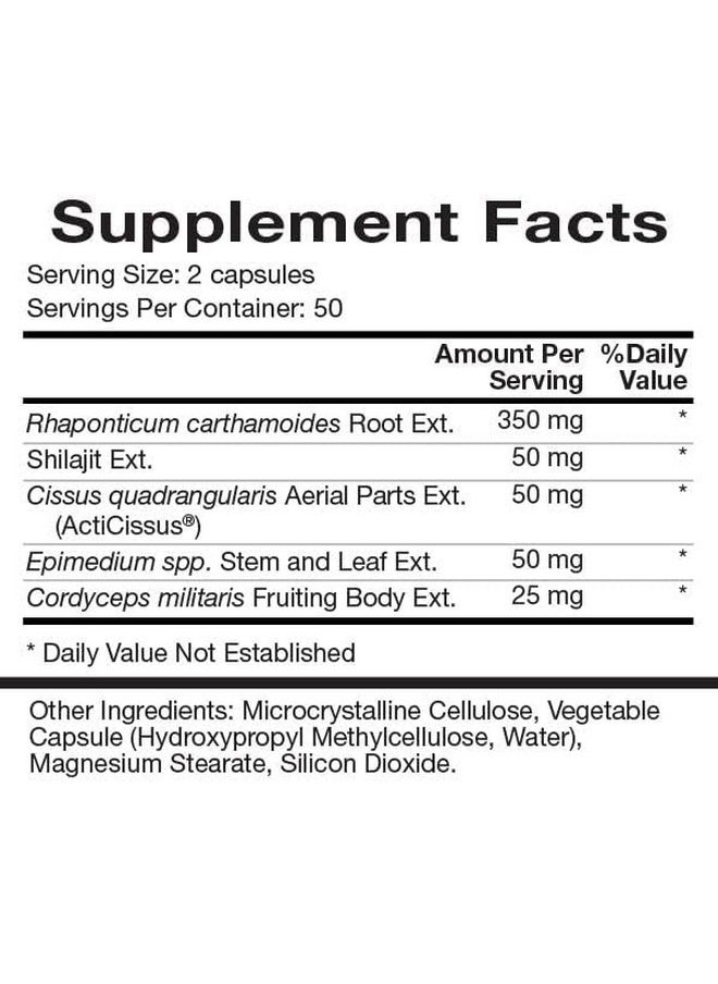 Natura Health Products - Natura Health Products Botanabol Supplement - Builds Strength & Endurance and Optimizes Recovery Time - Featuring Rhaponticum, Shilajit, Cordyceps, Cissus Quadrangularis (100 Capsules) - Image 1