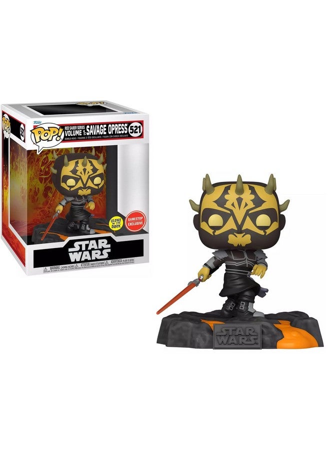 Funko Pop! Deluxe Star Wars - Red Saber Series: Savage Opress Special Edition Glow in The Dark Exclusive #521
