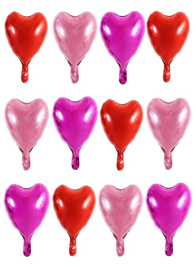 TONIFUL 15Pcs 18 Inch Checkered Pink Balloons Checkered Pink Heart Shape Foil Mylar Banners Decoration for Birthday Valentine's Day Wedding Bridal Shower Anniversary Engagement Party Supplies - Image 1