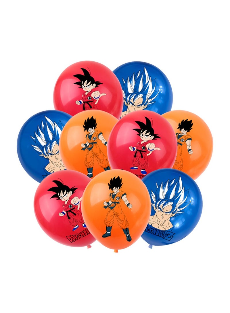 دراجون بول مجموعة إكليل بالونات دراغون بول مع لافتة عيد ميلاد سعيد، زينة للكعكة، مثالية لتزيين خلفية حفلات التخرج، استحمام الطفل، أعياد الميلاد، حفلات العازبات، مناسبة للاستخدام الداخلي والخارجي - Image 5