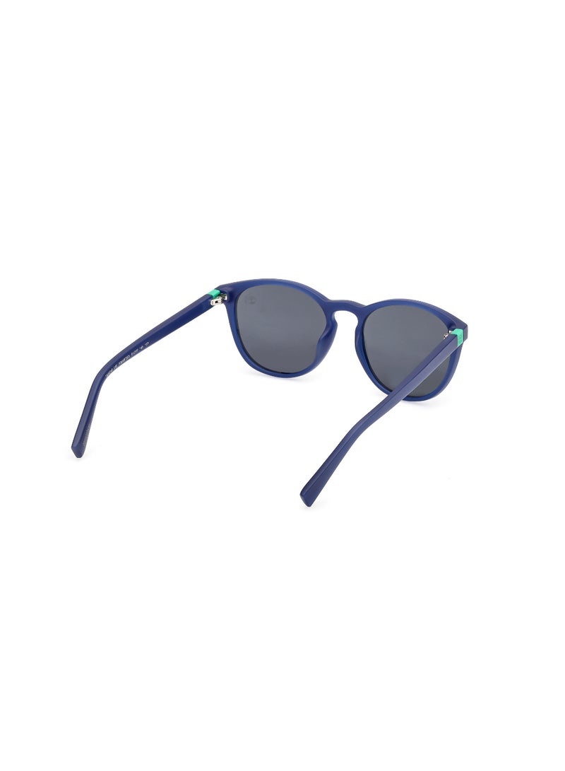 TIMBERLAND FULL RIM TEEN BOY ROUND BLUE INJECTED SUNGLASSES - Image 5