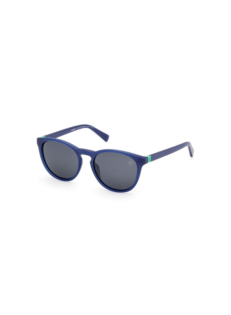 TIMBERLAND FULL RIM TEEN BOY ROUND BLUE INJECTED SUNGLASSES - Image 1