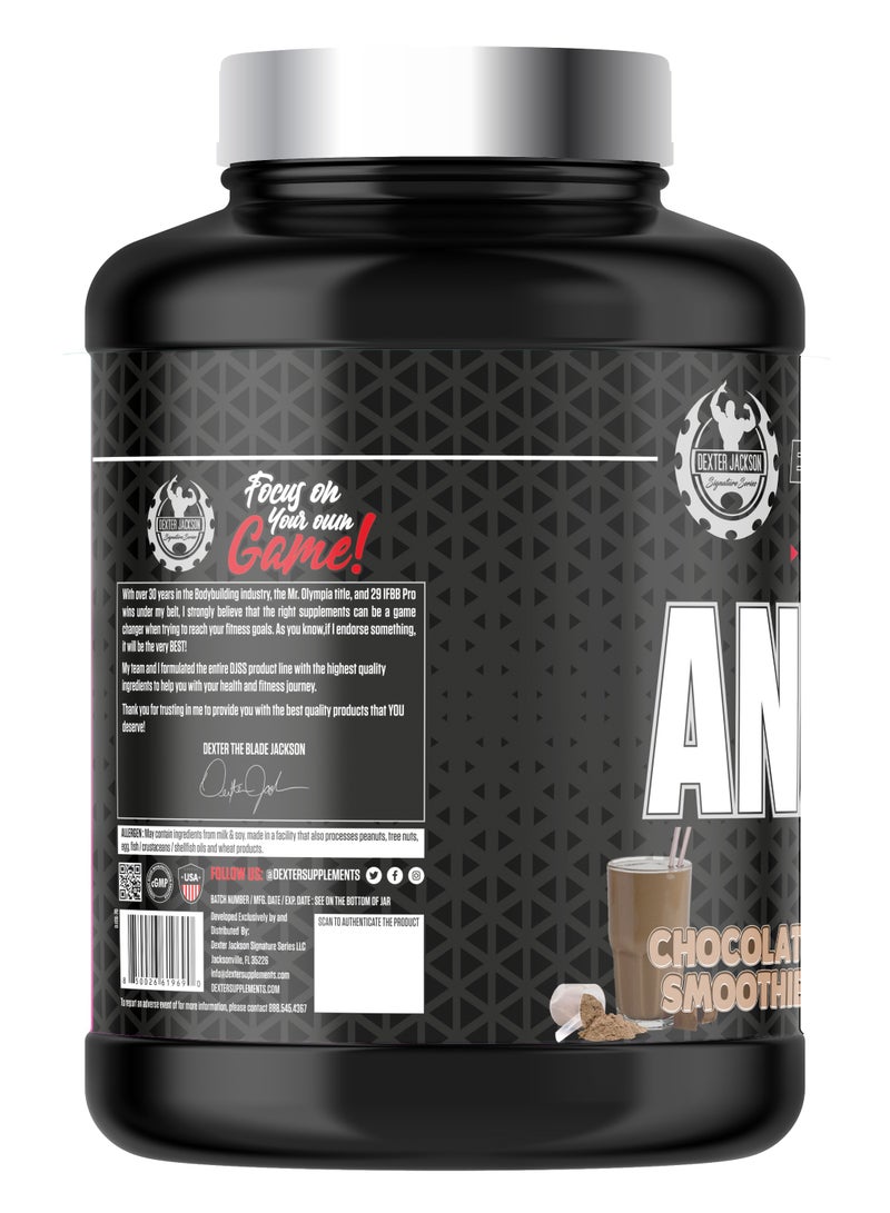 DEXTER JACKSON Black Series Anabolic Whey 5 lbs with Creatine – Muscle Recovery & Strength (Chocolate Smoothie) - Image 2