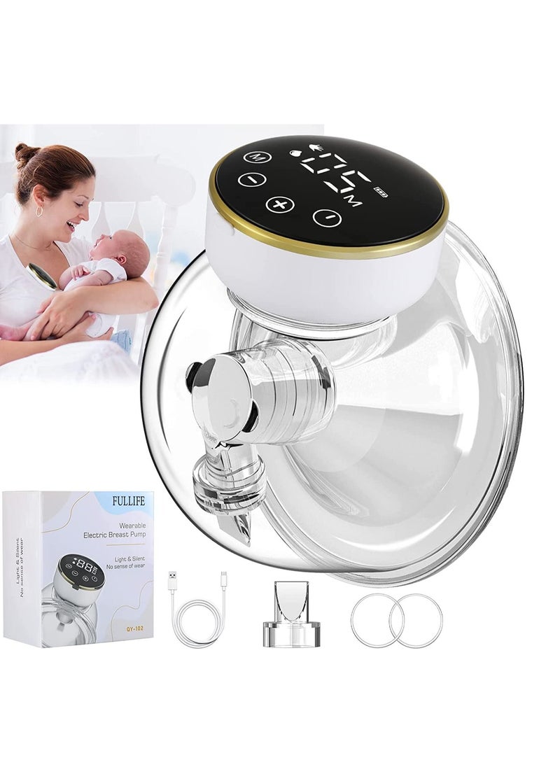 Gonice Wearable Breast Pump Double Hands Free Breastpumps Pain Free Silent Electric Breastfeeding Pump with Massage Mode USB Rechargeable Breast Pump Wireless Milk Extractor for Mom Breastpump  - Image 1