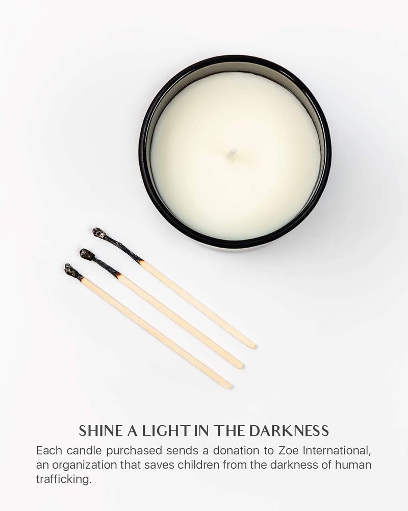 Benevolence LA Eucalyptus & Chamomile Christmas Scented Candles | Soy Candles, Black Candle for Home | Holiday Candle Gifts for Women and Men | Home Fragrance | Aromatherapy | 8oz, 45 Hour Burn - Image 5