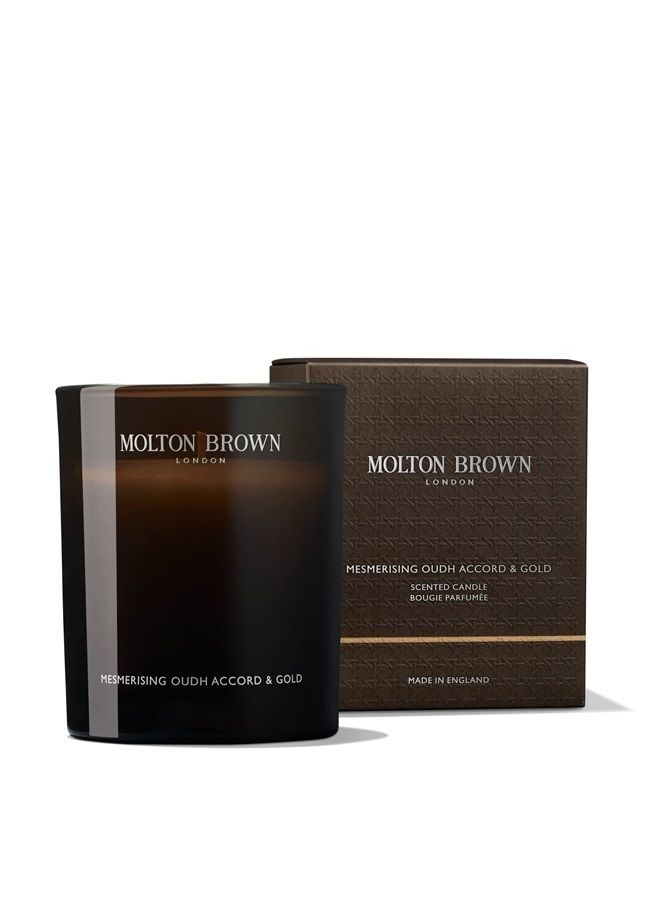 MOLTON BROWN شمعة معطرة بتوقيع عود مذهل وذهب (فتيلة واحدة)، 6.07 أونصة. - Image 1