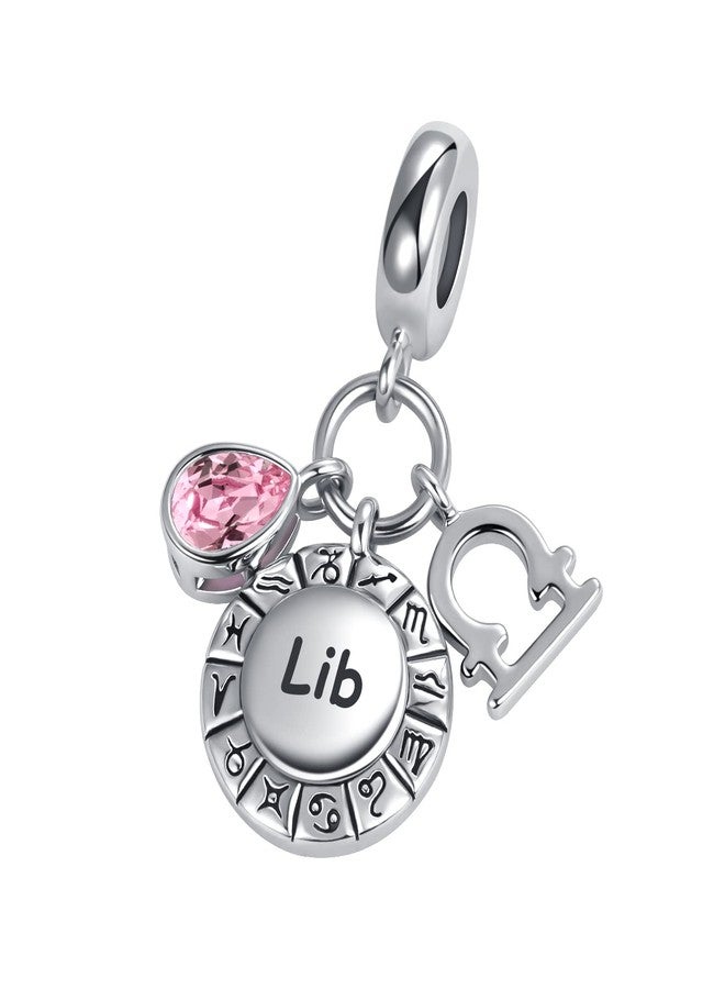 QeenseKc Libra Zodiac Sign Teardrop Birthstone Birthday Charm Constellation Bead for Pandora Bracelet - Image 2