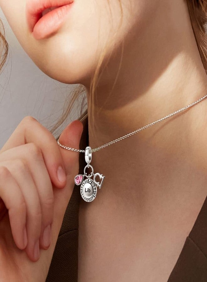 QeenseKc Libra Zodiac Sign Teardrop Birthstone Birthday Charm Constellation Bead for Pandora Bracelet - Image 3