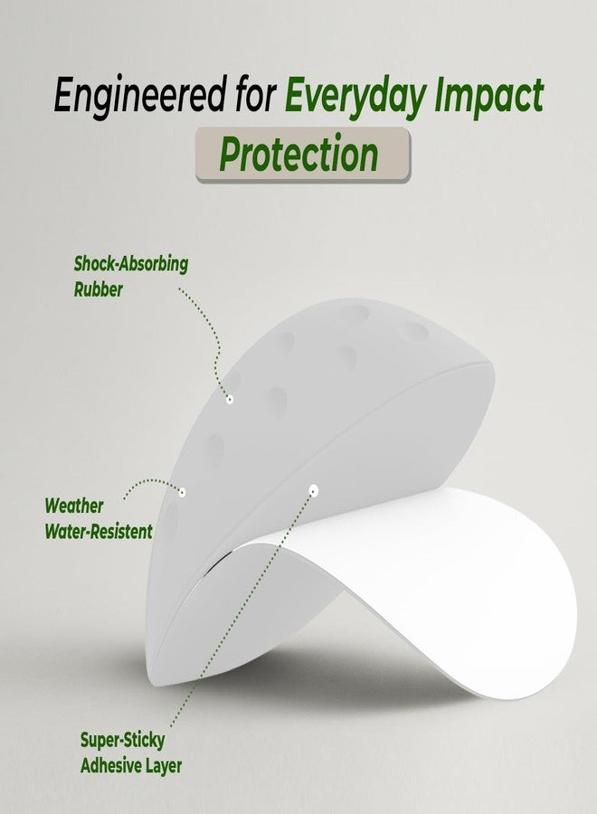 ALP Self Adhesive Rubber White Wall Protector Knob Cover | Door Handle Bumper Guard for Wall, Furniture & Appliance Protection | Noise Reducing, Shock Absorbing | Pack of 6 - Image 3
