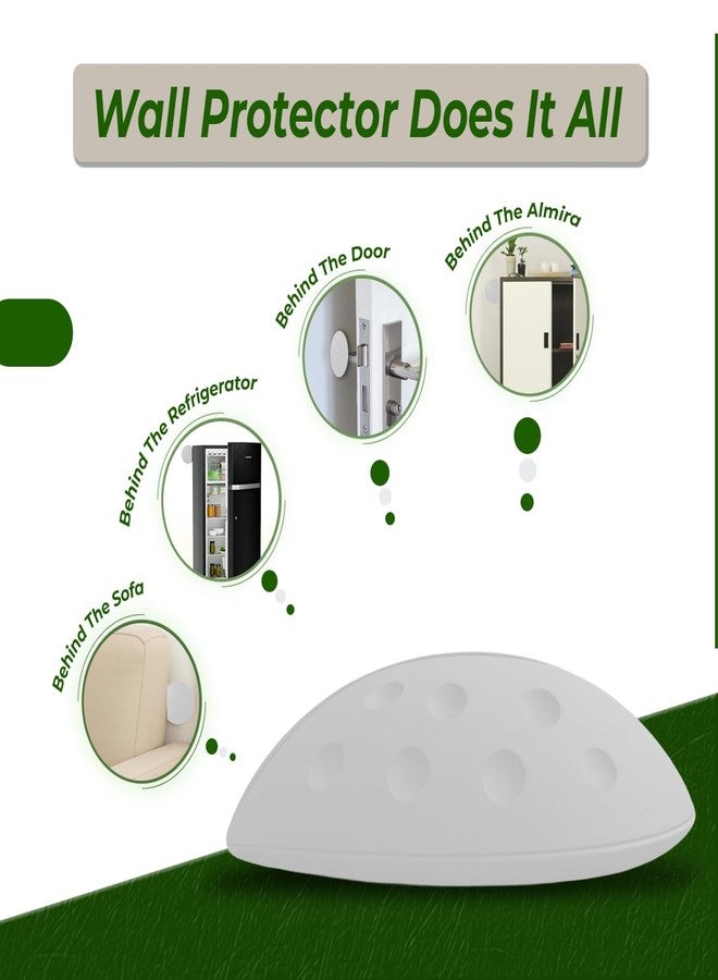 ALP Self Adhesive Rubber White Wall Protector Knob Cover | Door Handle Bumper Guard for Wall, Furniture & Appliance Protection | Noise Reducing, Shock Absorbing | Pack of 6 - Image 5