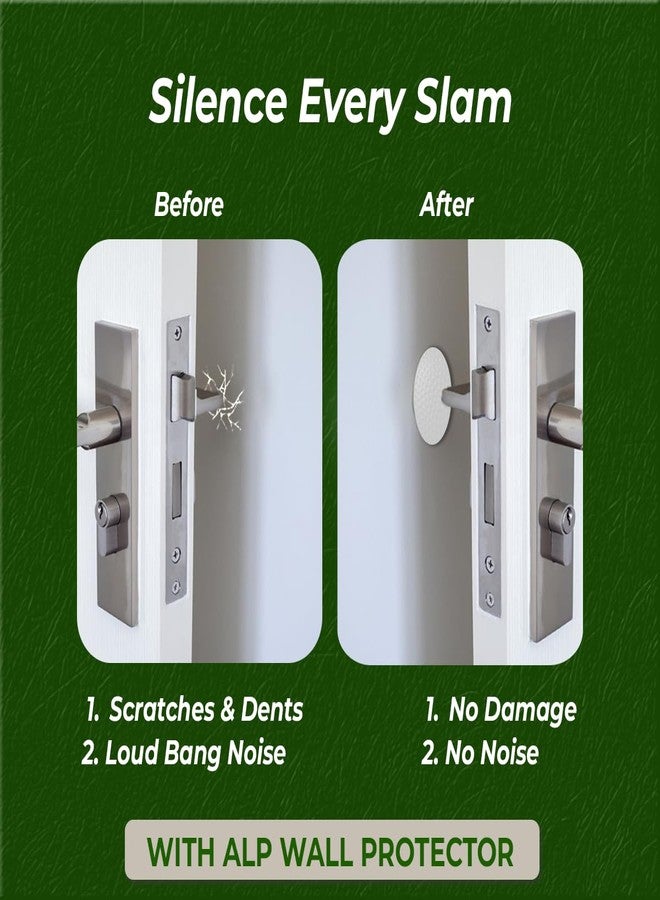 ALP Self Adhesive Rubber White Wall Protector Knob Cover | Door Handle Bumper Guard for Wall, Furniture & Appliance Protection | Noise Reducing, Shock Absorbing | Pack of 6 - Image 4