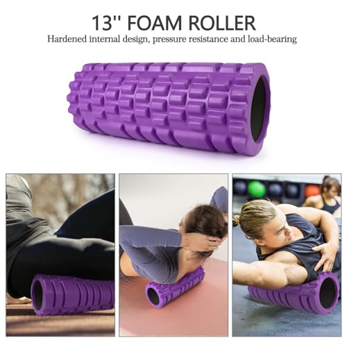 JOYENERGY 5 in 1 Foam Roller Set, Trigger Point Foam Roller Patented, Massage Roller Stick, Massage Ball, Stretching Strap for Deep Tissue Massager for Muscle Pilates Yoga Whole Body - Image 2