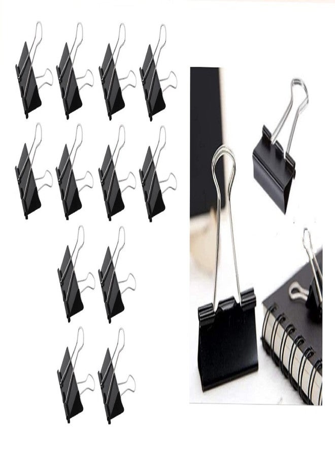 ODDY Nickel Plated-Rust Resistant 32 mm Black Binder Clip (Pack of 24 pcs) - Image 3