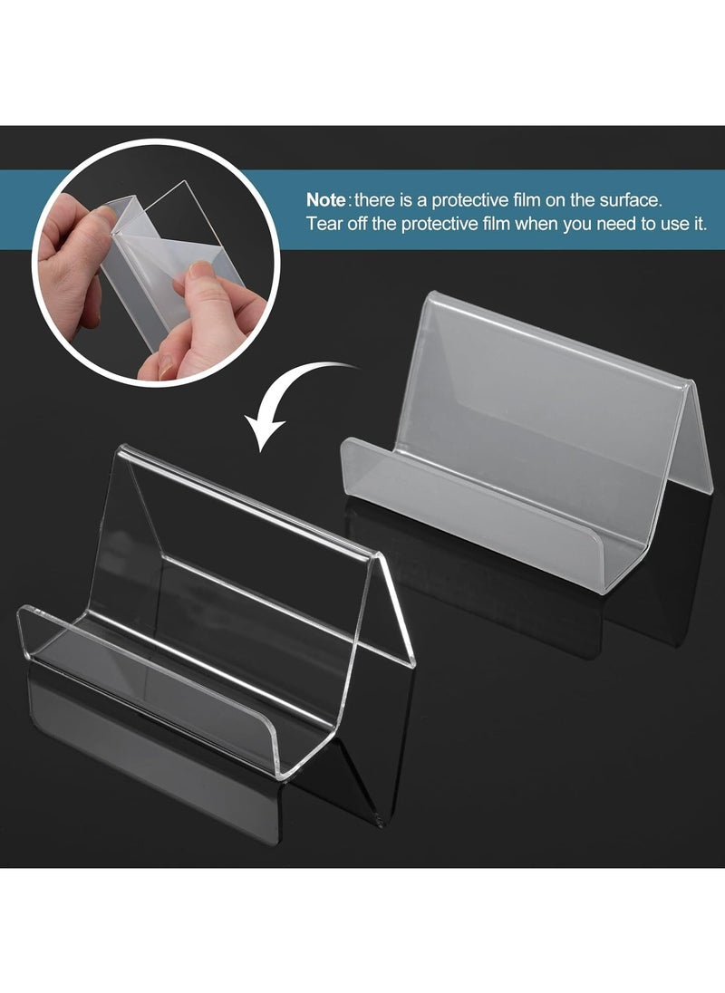 Oasisgalore 6PCS Acrylic Business Card Holders - Transparent Display Organizer for Desk or Counter  - Image 3