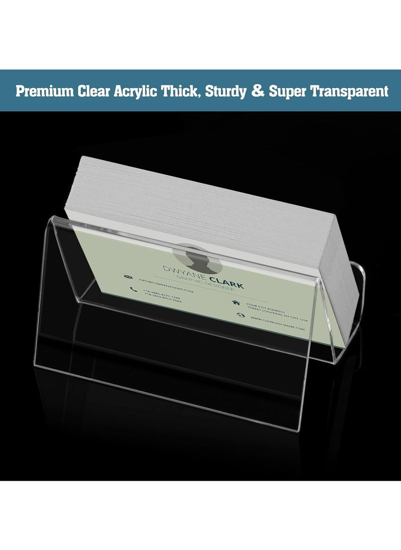 Oasisgalore 6PCS Acrylic Business Card Holders - Transparent Display Organizer for Desk or Counter  - Image 5