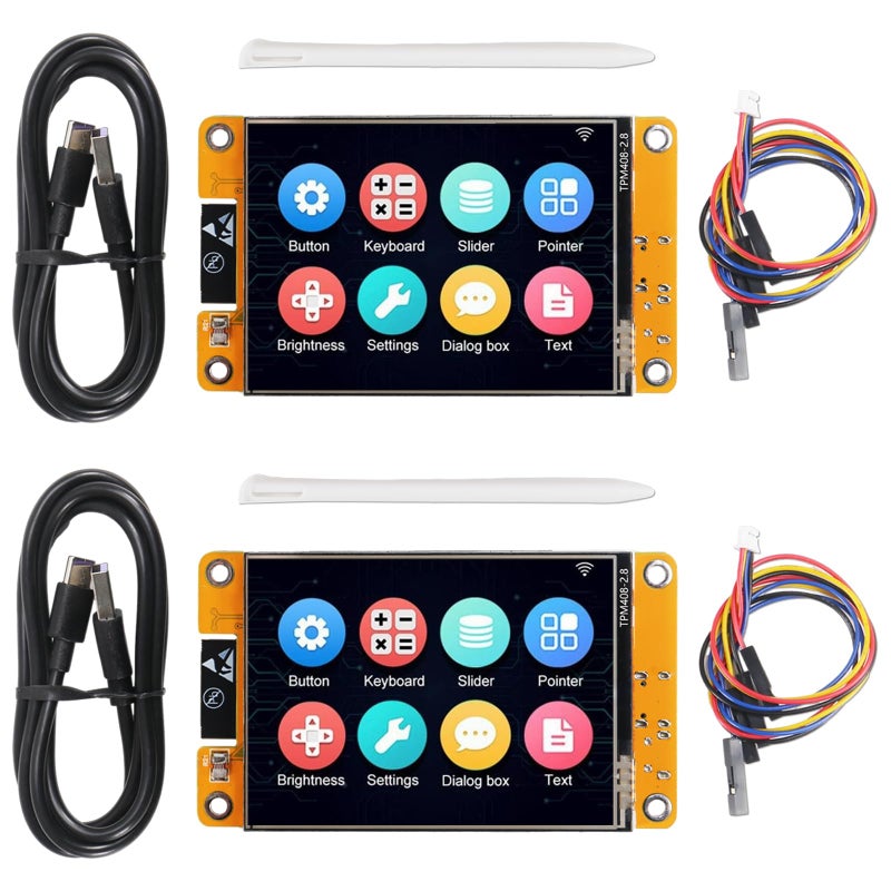 AITRIP 2 Pack ESP32 Development Board ESP32-2432S028R WiFi Bluetooth 2.8 Inch 240X320 Smart Display TFT Module Touch Screen for Arduino - Image 1