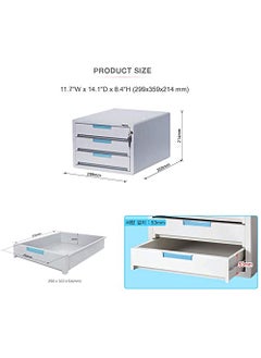 NIYO NIYO KAPAMAX Plano2 Filing Cabinet 3 Layers with Key Lock  - Image 2