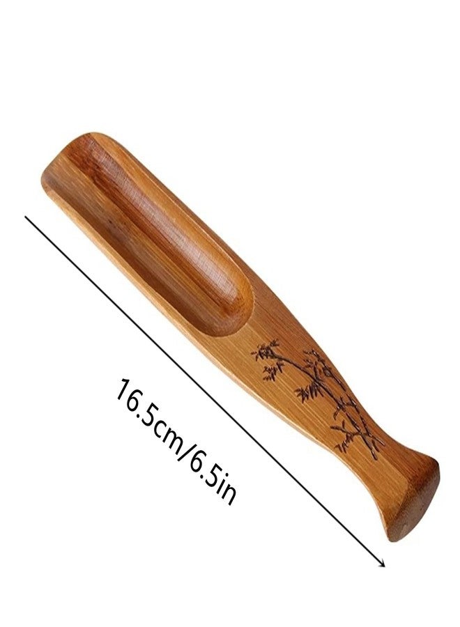 Yimluofa Bamboo Tea Spoon Scoop Shovel Chinese Kung Fu Loose Tea Measure Spoon for Home Teahouse Office - Image 2
