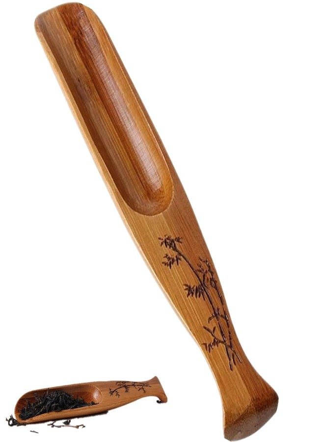 Yimluofa Bamboo Tea Spoon Scoop Shovel Chinese Kung Fu Loose Tea Measure Spoon for Home Teahouse Office - Image 1