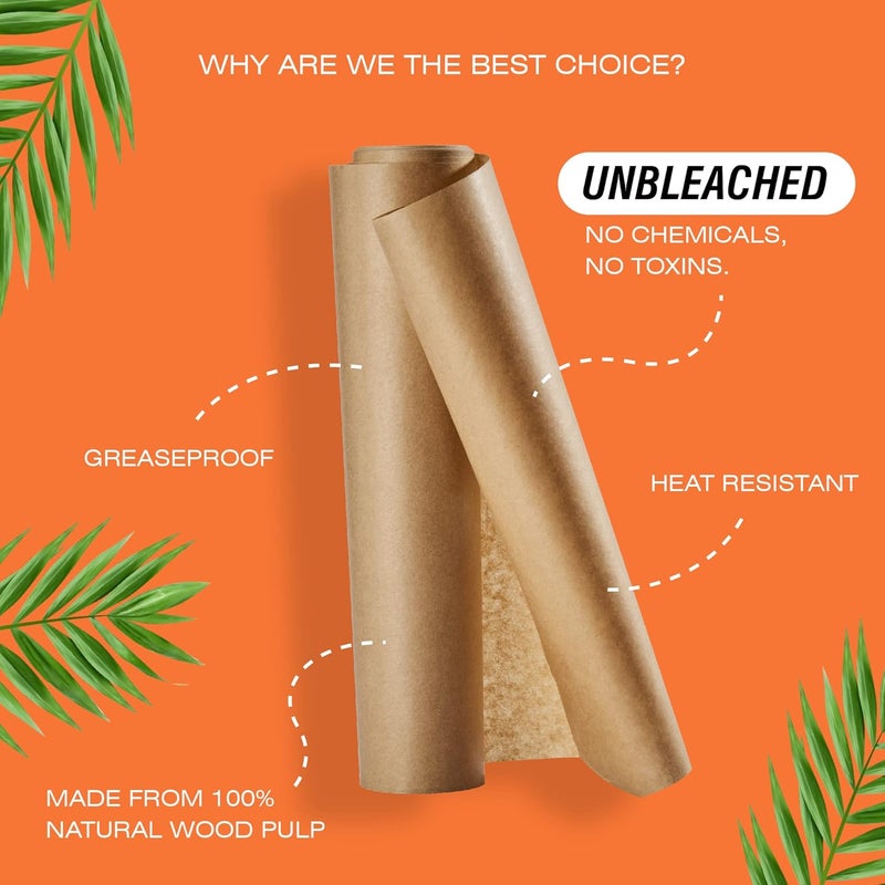 BECO Eco-Friendly Premium Baking & Wrapping Paper | 40 Mtrs |11" x 20 Mtrs Roll (Pack of 2) |Chemical Free Parchment & Cooking Paper | 100% Bamboo Pulp - Image 2