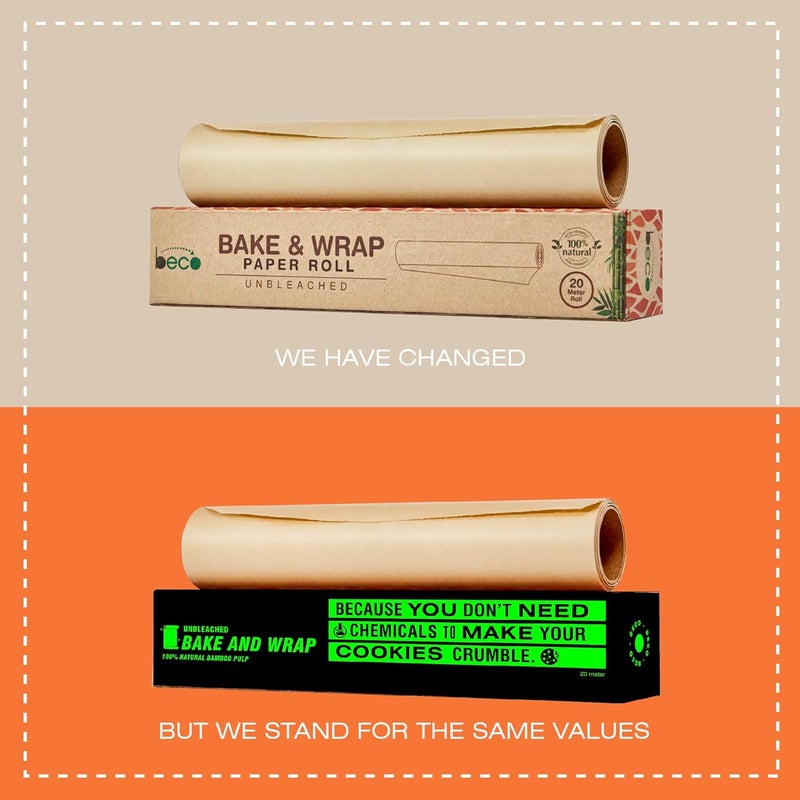 BECO Eco-Friendly Premium Baking & Wrapping Paper | 40 Mtrs |11" x 20 Mtrs Roll (Pack of 2) |Chemical Free Parchment & Cooking Paper | 100% Bamboo Pulp - Image 5