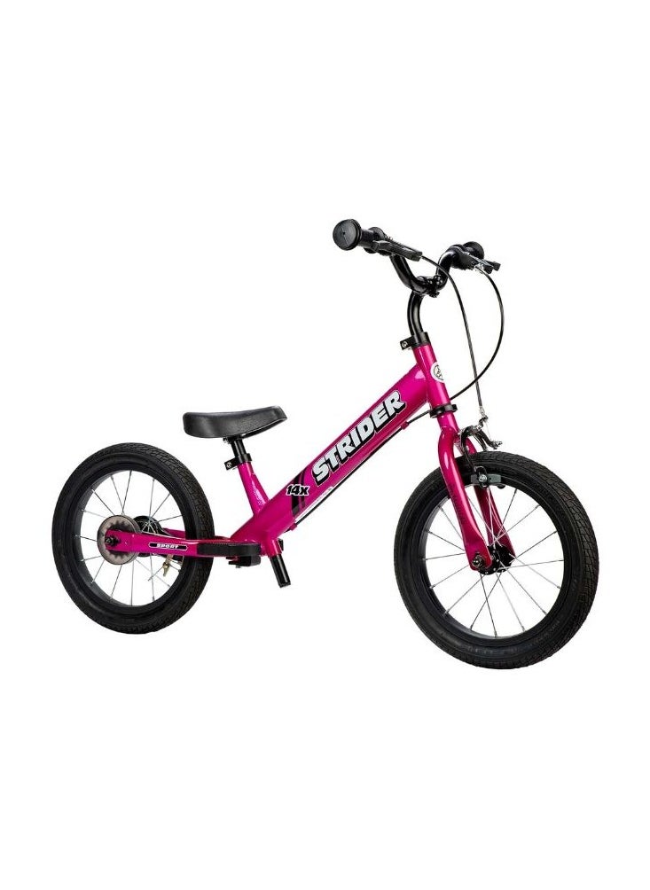 STRIDER STRIDER 14x Cross-Country Bicycle with Brake Pink  - Image 1