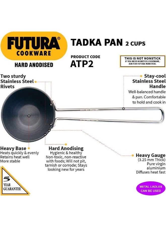 Hawkins FUTURA Anodised Heating Pan, 4.72 IN, Black - Image 2