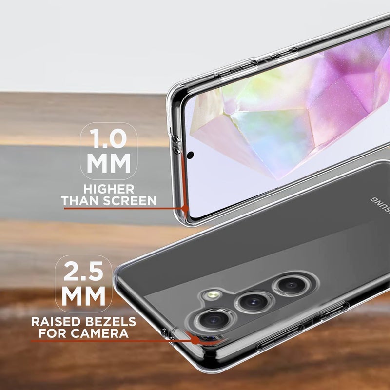 Realcase غطاء خلفي سيليكون لجهاز سامسونج M35 5G، مقاوم للخدوش، شفاف، واقي من الصدمات، غطاء خلفي لجهاز سامسونج جالاكسي M35 5G - Image 4