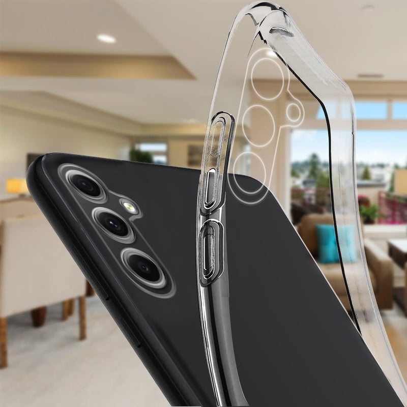 Realcase غطاء خلفي سيليكون لجهاز سامسونج M35 5G، مقاوم للخدوش، شفاف، واقي من الصدمات، غطاء خلفي لجهاز سامسونج جالاكسي M35 5G - Image 2