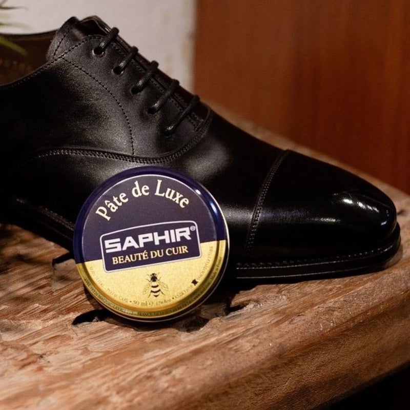 Saphir Shoe Polish Pate de Luxe 50ml - Medium brown - Image 5