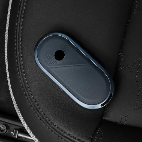 KUNGKIC For Mini Cooper S F65 F66 F67 Countryman U25 ACEMAN J05 Aluminum Alloy Leather Protector Smart Key Case Keychain (Blue) - Image 5