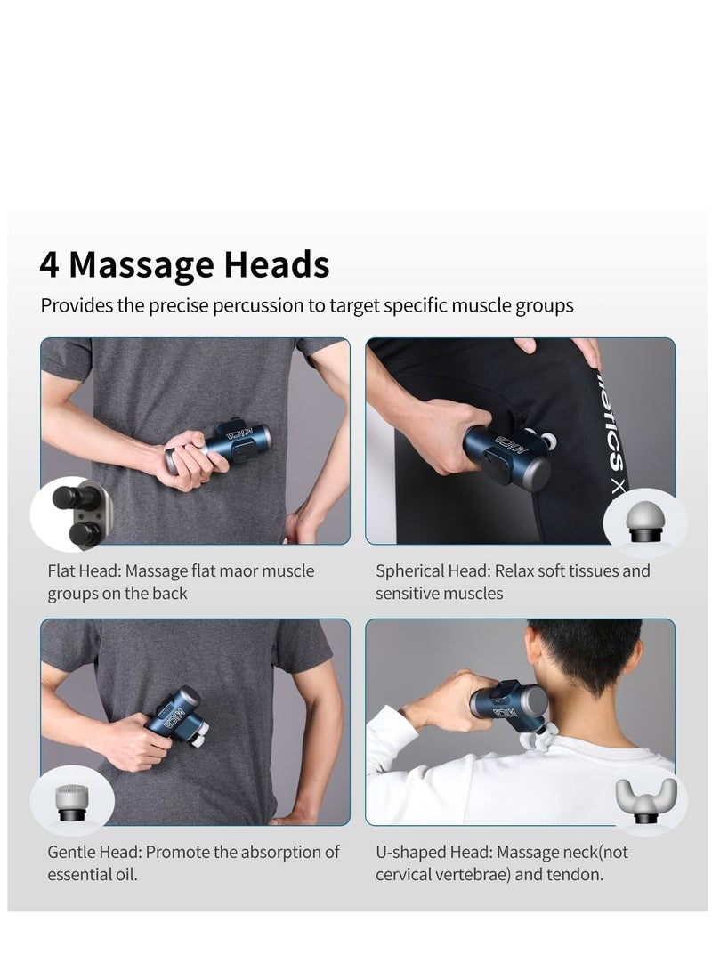 KiCA KICA pro Electric Handheld Massager Gun for Athletes Portable Small-Deep Tissue for Body Arms Back Muscle Massager Relief Gem/Sports Pain Recovery, Intelligent Speed Control, Mini Pocketsize - Image 5