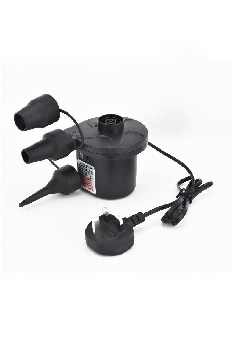 Electric Air Pump for Inflatables, Perfect Inflator/Deflator, 3 Nozzles, Black,  Corded 3pin  Plug  - Image 2