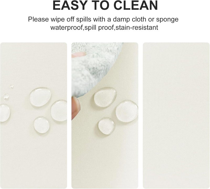 DWCN Champagne Tablecloth, Round, 140 cm, Stain Protection, Washable Table Linen, Waterproof Tablecloth for Dining Room, Garden, Party, Weddings or Household - Image 3