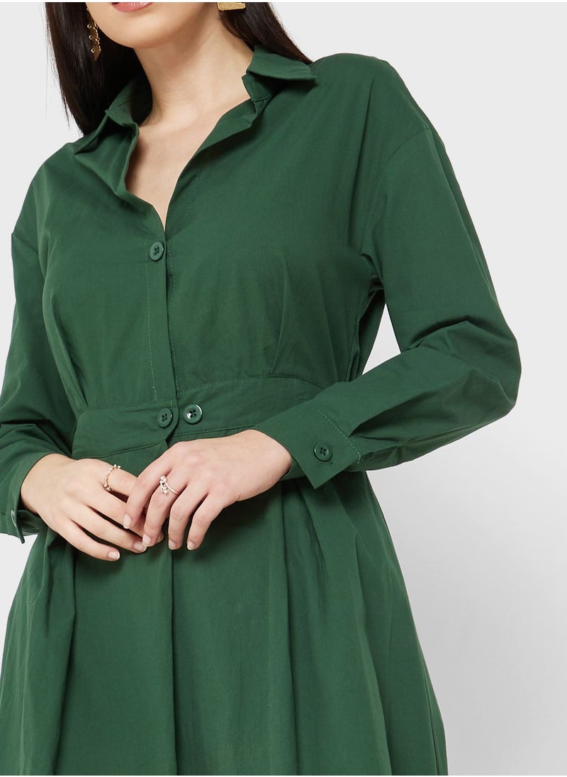 ELLA - Ruched Waist Detail Dress - Image 1
