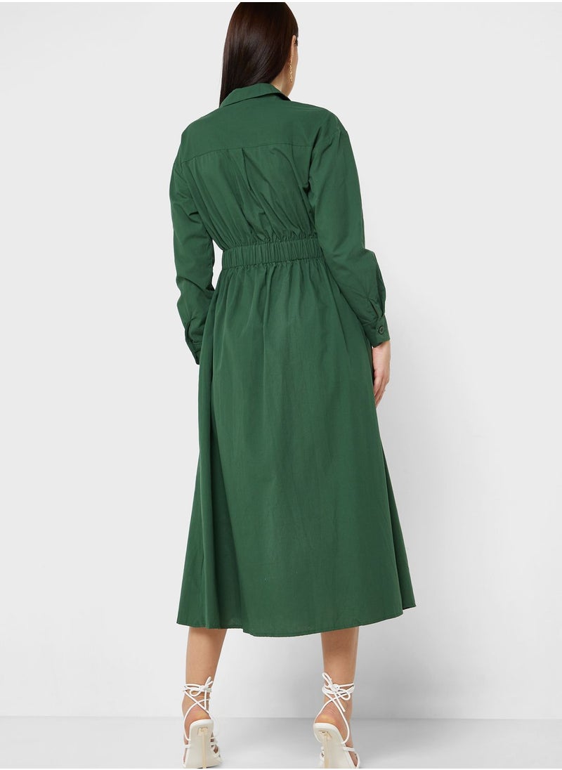ELLA - Ruched Waist Detail Dress - Image 1