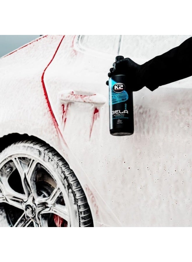 K2 Pro Bela Active Snow Foam 1L Energy Fruit Scent Professional pH Neutral Pre-Wash Car Shampoo for Pressure Washers & Foam Cannons, Thick High-Foam Formula, Safe for Wax & Ceramic Coatings, Deep Cleaning Automotive Detailing Care Bottle - Image 3